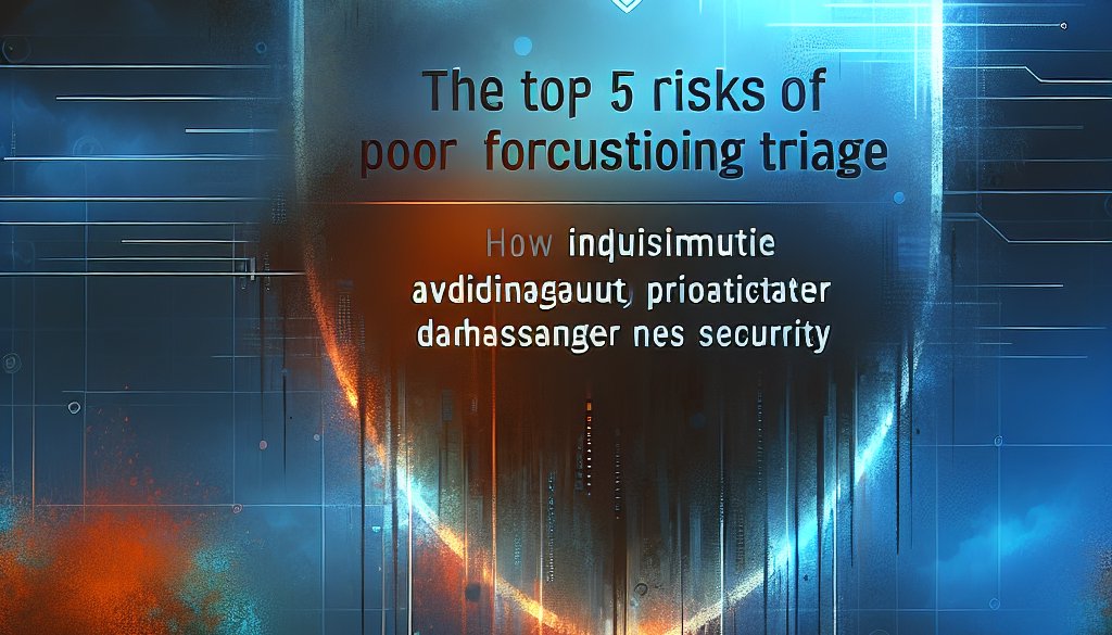 Die Top 5 Risiken schlecht funktionierender Triage: Wie mangelhafte Priorisierung die Sicherheit gefährdet