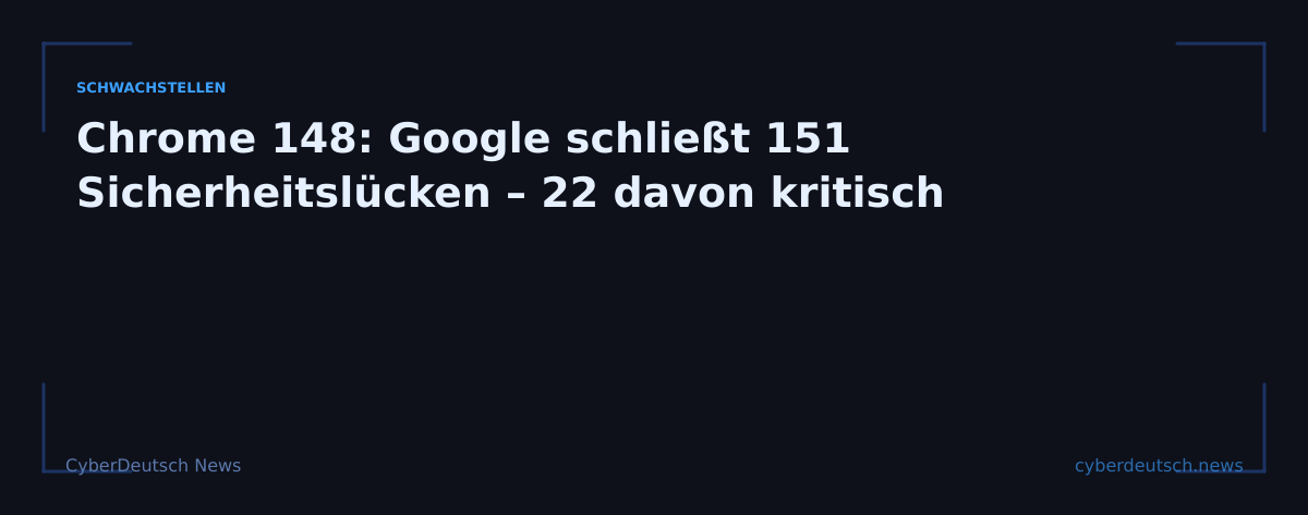 Chrome 148: Google schließt 151 Sicherheitslücken – 22 davon kritisch