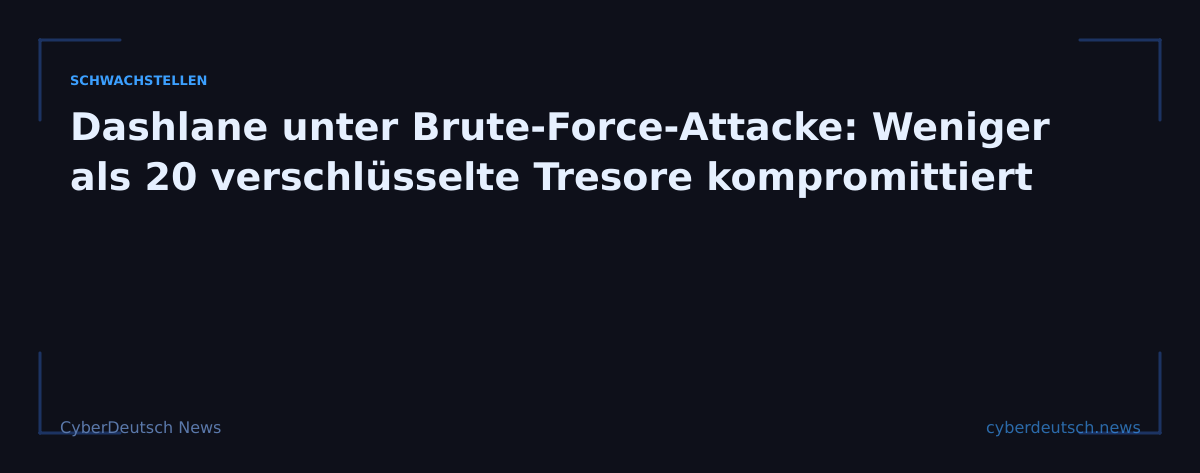 Dashlane unter Brute-Force-Attacke: Weniger als 20 verschlüsselte Tresore kompromittiert