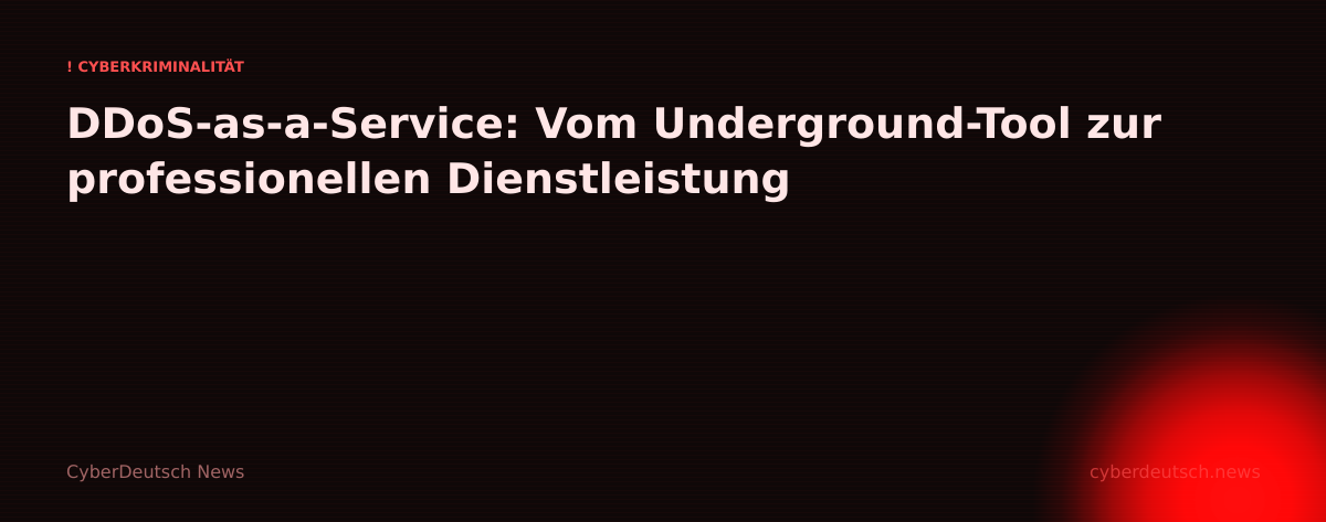 DDoS-as-a-Service: Vom Underground-Tool zur professionellen Dienstleistung