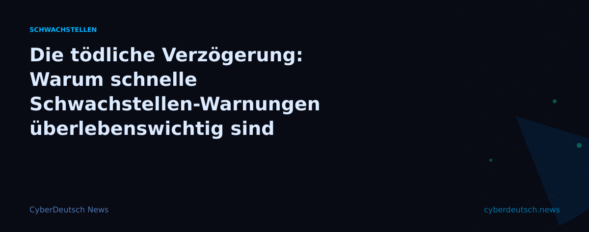Die tödliche Verzögerung: Warum schnelle Schwachstellen-Warnungen überlebenswichtig sind