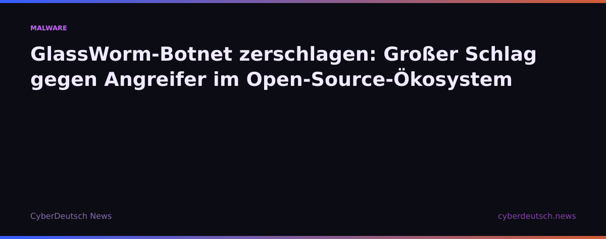 GlassWorm-Botnet zerschlagen: Großer Schlag gegen Angreifer im Open-Source-Ökosystem