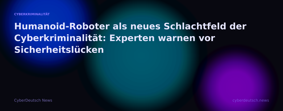Humanoid-Roboter als neues Schlachtfeld der Cyberkriminalität: Experten warnen vor Sicherheitslücken