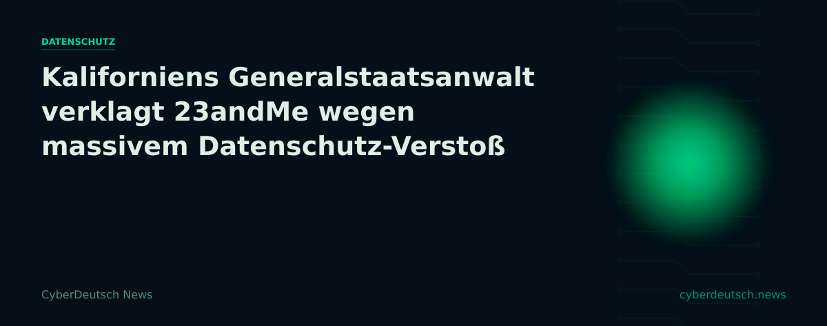Kaliforniens Generalstaatsanwalt verklagt 23andMe wegen massivem Datenschutz-Verstoß