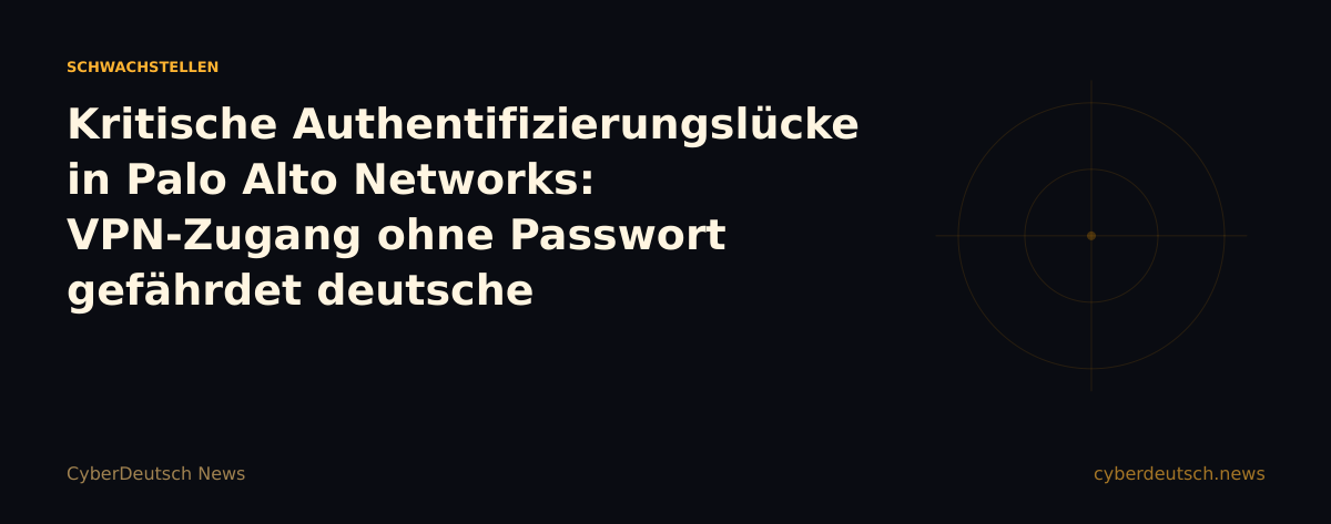 Kritische Authentifizierungslücke in Palo Alto Networks: VPN-Zugang ohne Passwort gefährdet deutsche Unternehmen