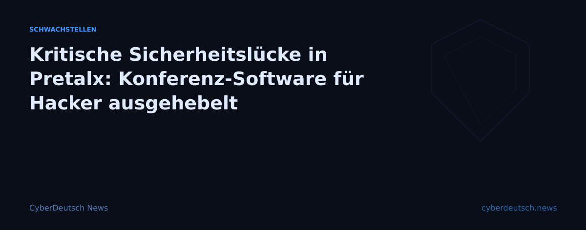 Kritische Sicherheitslücke in Pretalx: Konferenz-Software für Hacker ausgehebelt