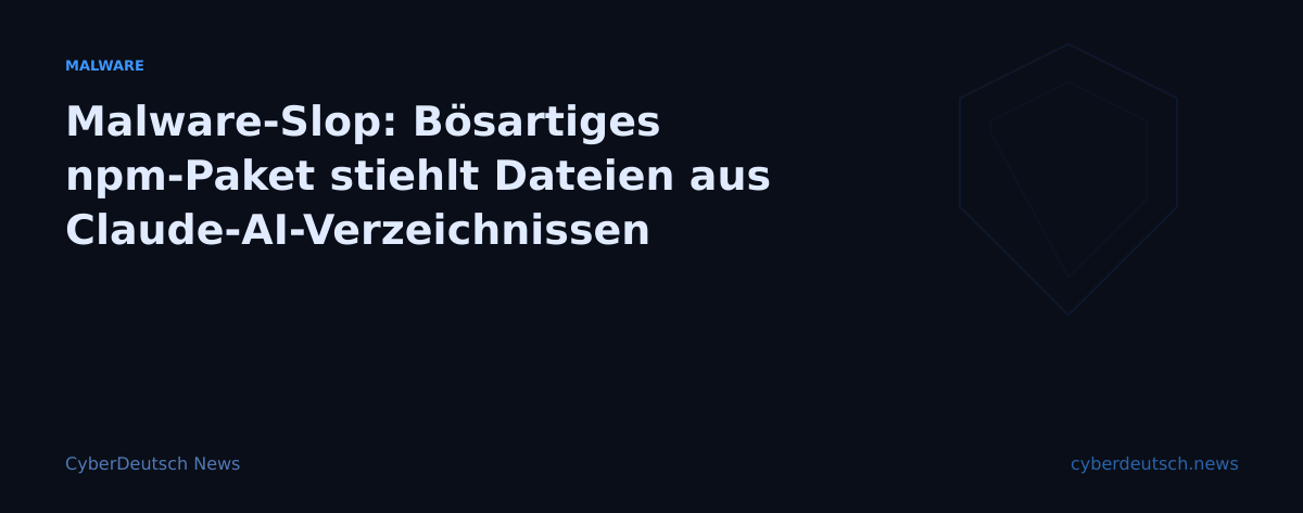 Malware-Slop: Bösartiges npm-Paket stiehlt Dateien aus Claude-AI-Verzeichnissen