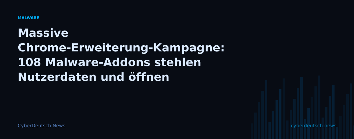 Massive Chrome-Erweiterung-Kampagne: 108 Malware-Addons stehlen Nutzerdaten und öffnen Hintertüren