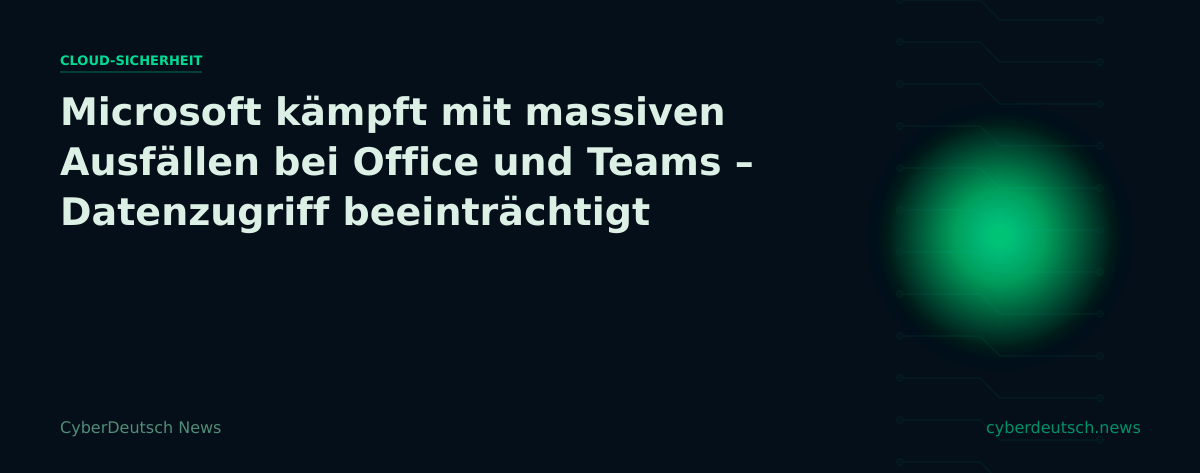 Microsoft kämpft mit massiven Ausfällen bei Office und Teams – Datenzugriff beeinträchtigt