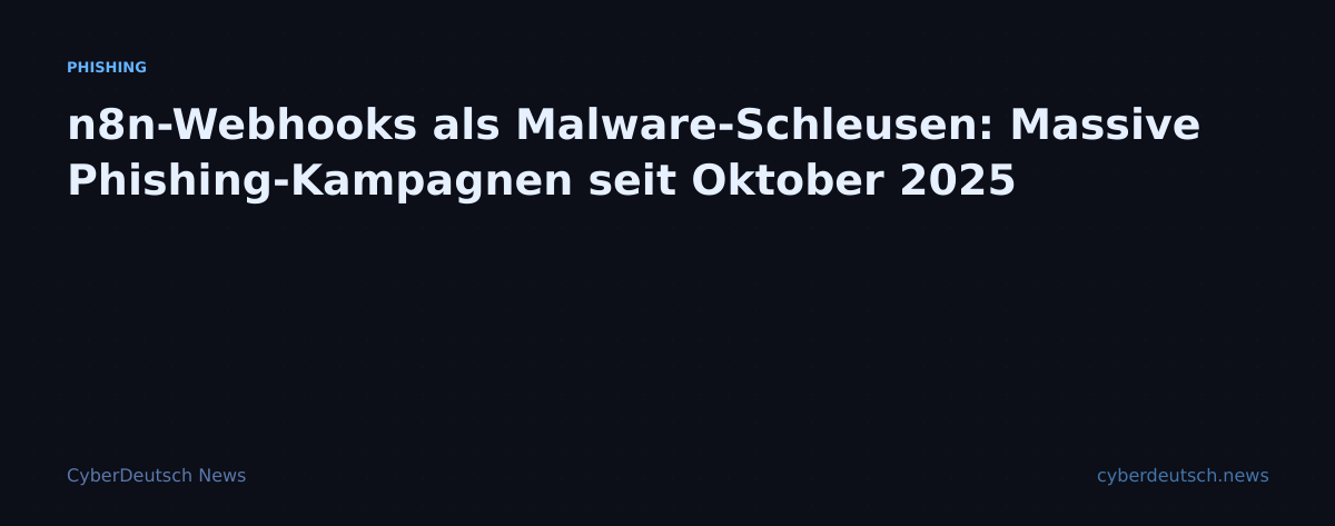 n8n-Webhooks als Malware-Schleusen: Massive Phishing-Kampagnen seit Oktober 2025