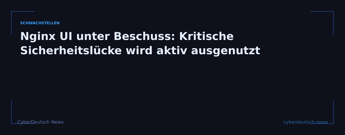 Nginx UI unter Beschuss: Kritische Sicherheitslücke wird aktiv ausgenutzt