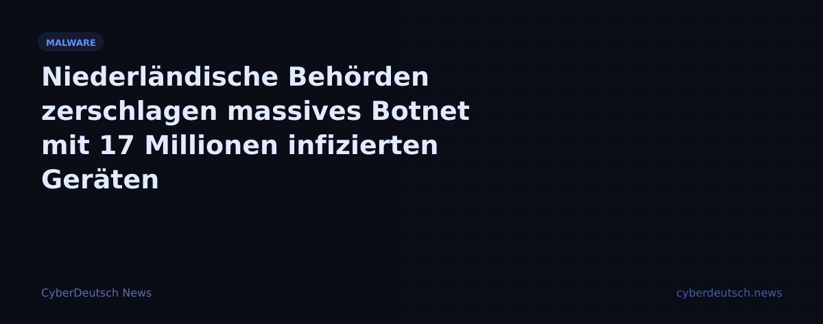 Niederländische Behörden zerschlagen massives Botnet mit 17 Millionen infizierten Geräten
