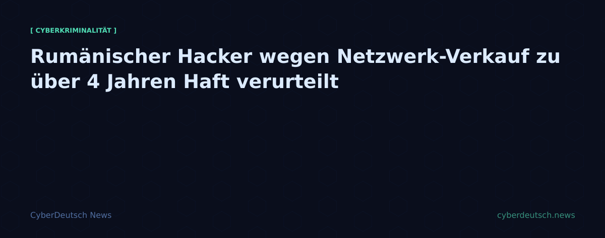 Rumänischer Hacker wegen Netzwerk-Verkauf zu über 4 Jahren Haft verurteilt