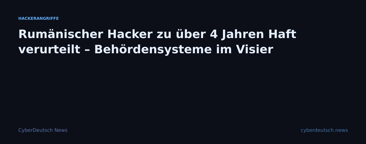 Rumänischer Hacker zu über 4 Jahren Haft verurteilt – Behördensysteme im Visier