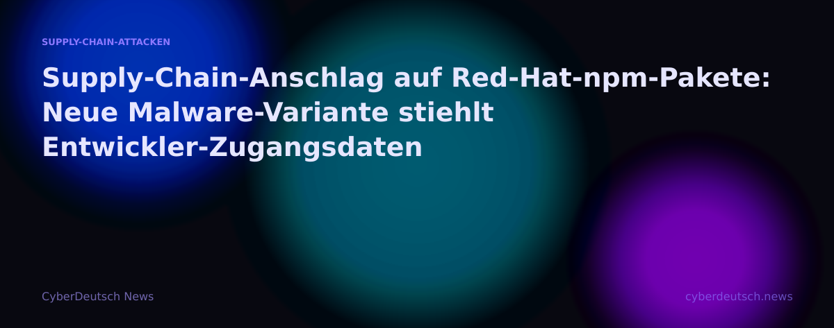 Supply-Chain-Anschlag auf Red-Hat-npm-Pakete: Neue Malware-Variante stiehlt Entwickler-Zugangsdaten